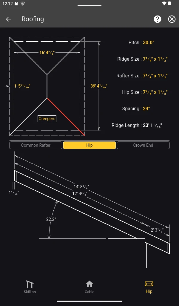 Carpentry Calculator screenshot