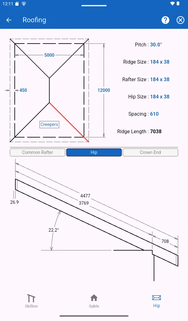 Carpentry Calculator screenshot